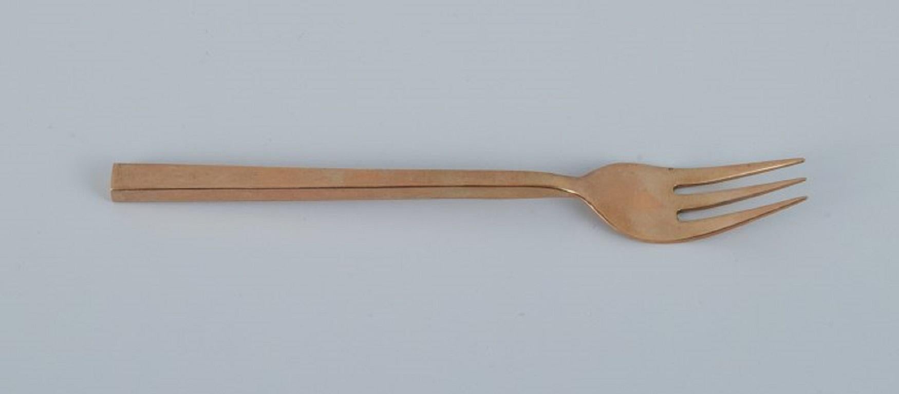 Sigvard Bernadotte 'Scanline' Brass Cutlery, Complete Dinner Service for 12 P In Excellent Condition In København, Copenhagen
