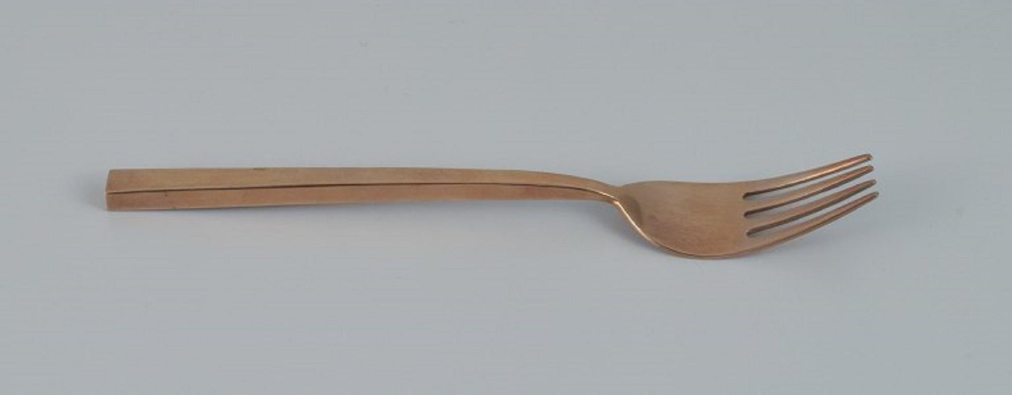 Scandinavian Modern Sigvard Bernadotte 'Scanline' Brass Cutlery, Complete Dinner Service for 6 P