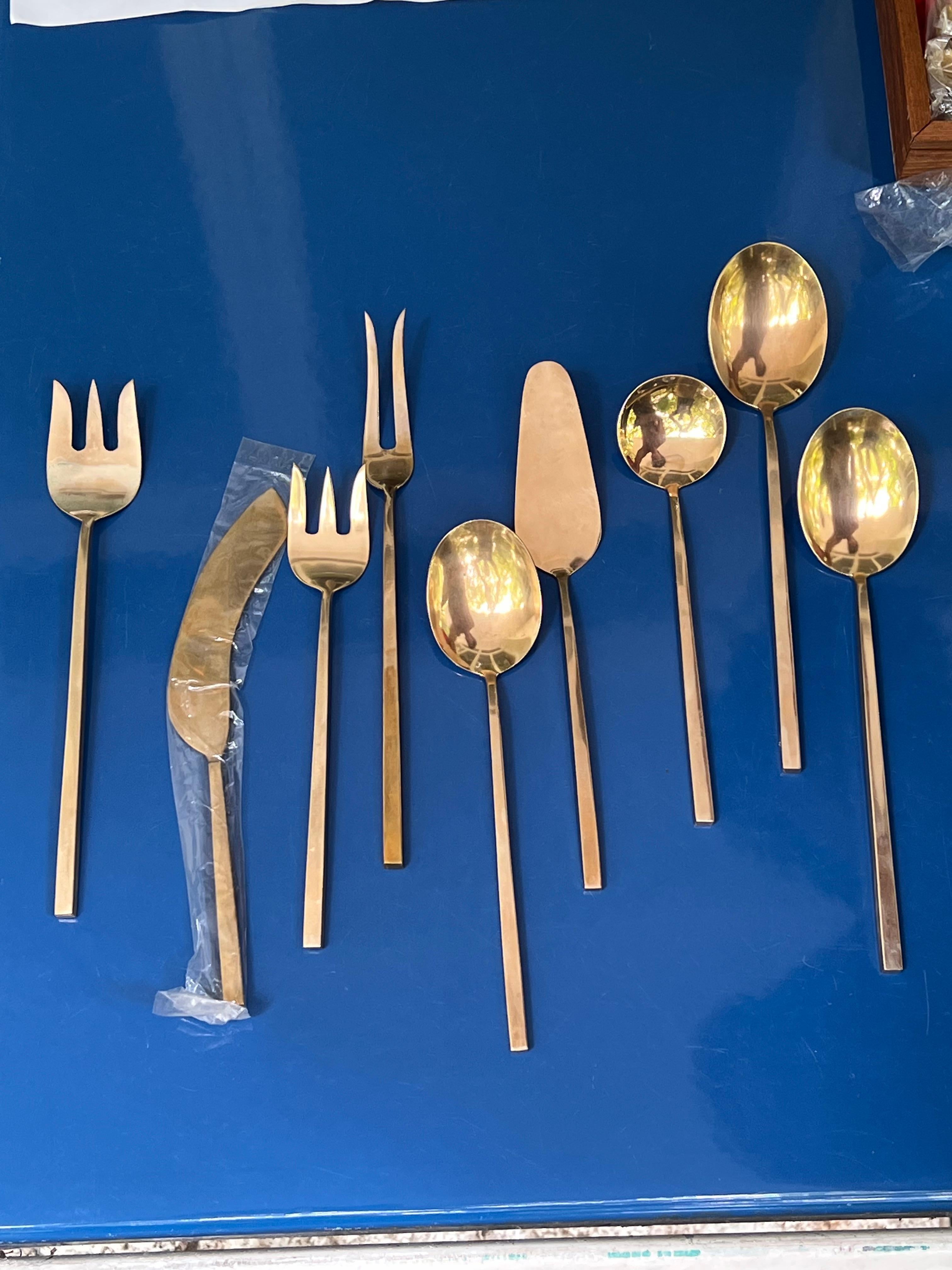 Mid-Century Modern Couverts en laiton Sigvard Bernadotte 