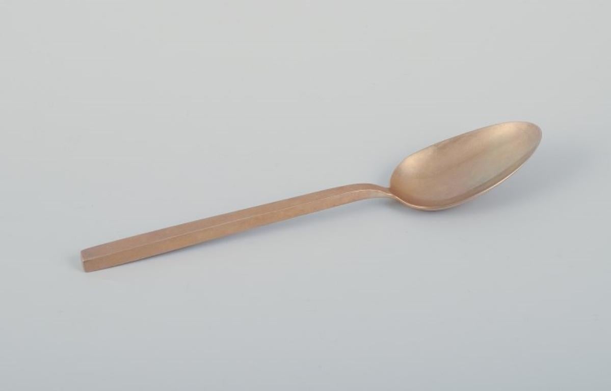 Sigvard Bernadotte „Scanline“ Besteck aus Messing. Tafelservice für vier Personen. 24 Pieces. (Skandinavische Moderne) im Angebot