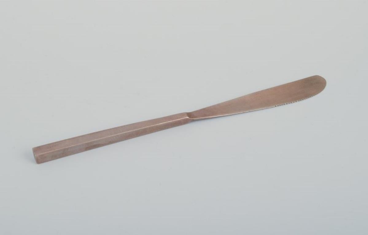Sigvard Bernadotte „Scanline“ Besteck aus Messing. Tafelservice für vier Personen. 24 Pieces. (Dänisch) im Angebot