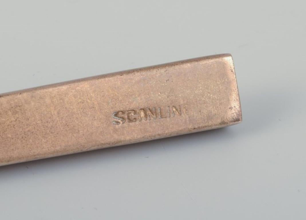 Sigvard Bernadotte „Scanline“ Besteck aus Messing. Tafelservice für vier Personen. 24 Pieces. im Angebot 2