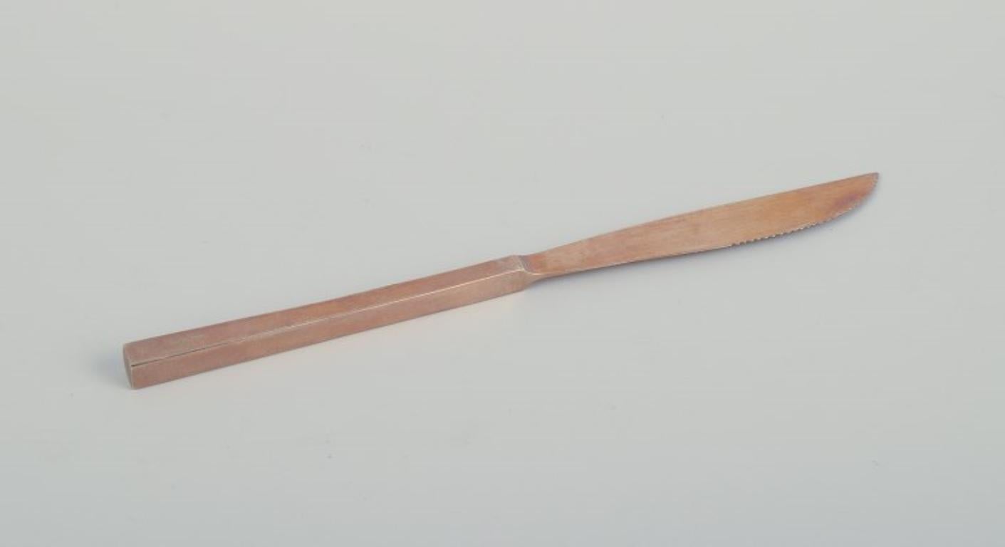 Sigvard Bernadotte „Scanline“ Besteck aus Messing. Tafelservice für sechs Personen. 30 Pieces (Skandinavische Moderne) im Angebot