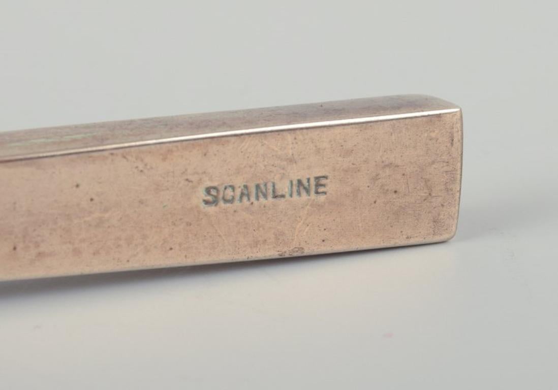 Sigvard Bernadotte „Scanline“ Besteck aus Messing. Tafelservice für sechs Personen. 30 Pieces im Angebot 1