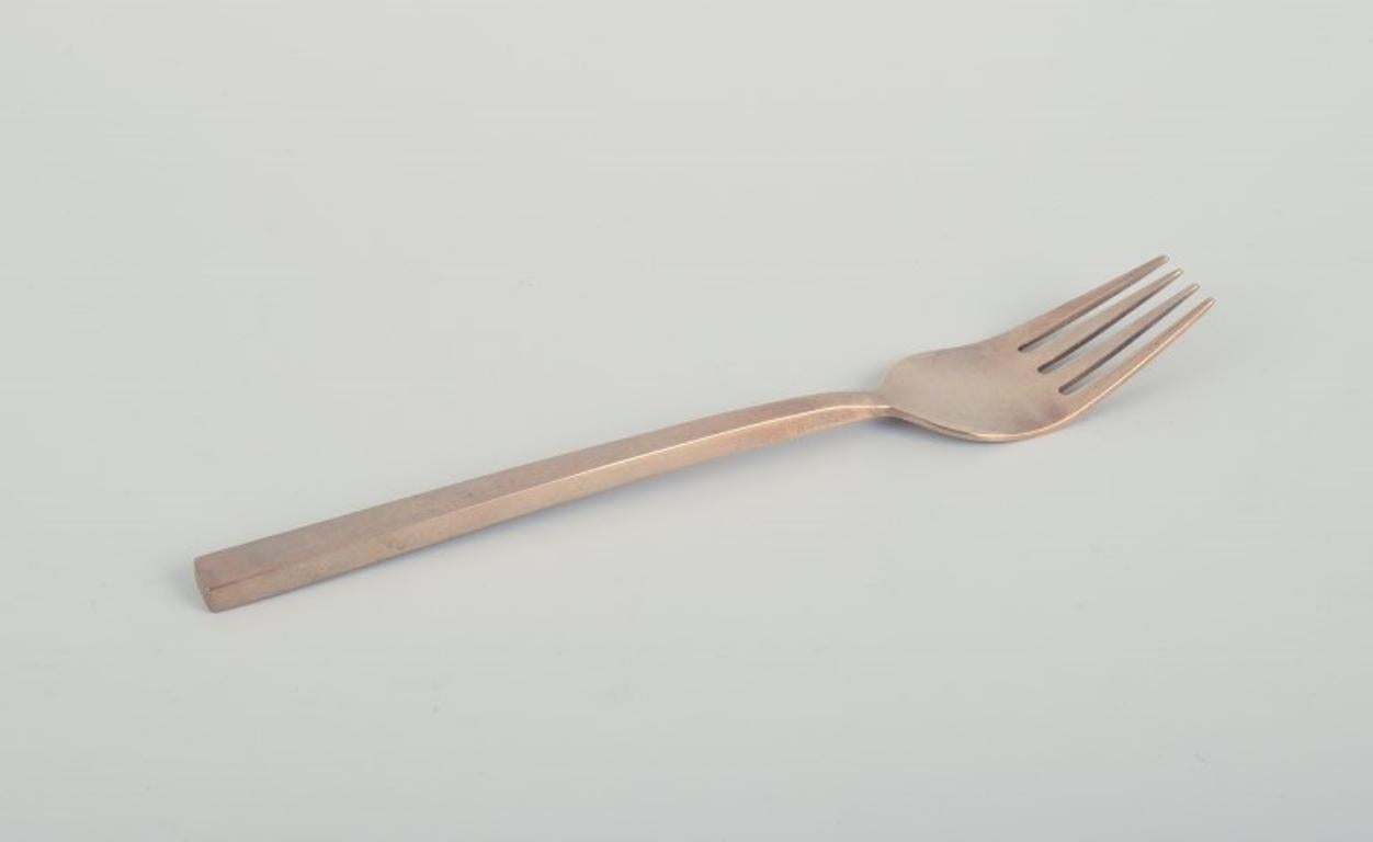 Sigvard Bernadotte „Scanline“ Besteck aus Messing. Tafelservice für sechs Personen. 36 Pieces (Dänisch) im Angebot