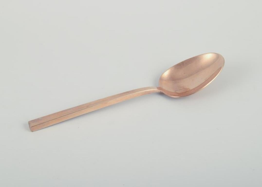 Sigvard Bernadotte „Scanline“ Besteck aus Messing. Tafelservice für sechs Personen. 36 Pieces im Zustand „Hervorragend“ im Angebot in Copenhagen, DK