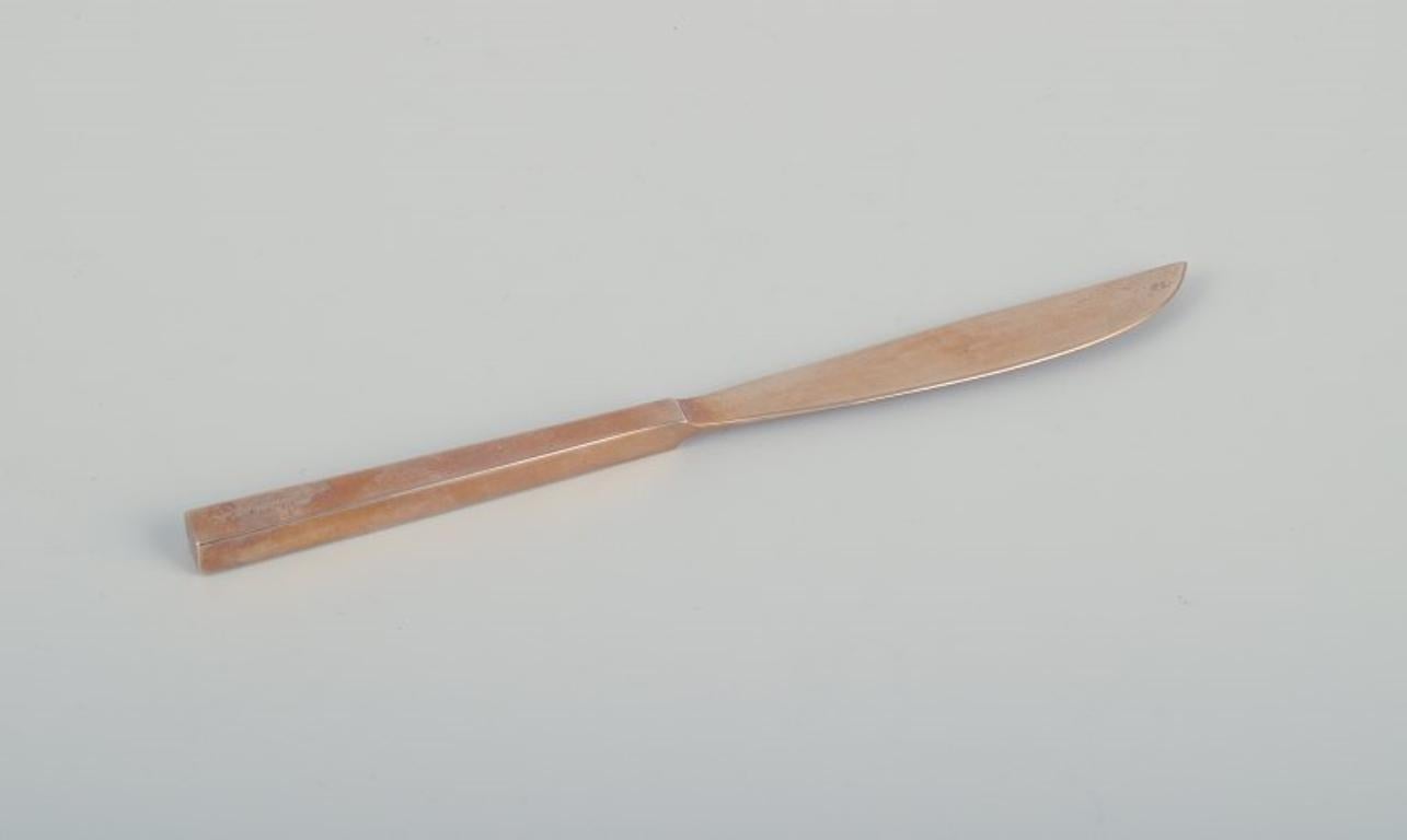 Sigvard Bernadotte „Scanline“ Besteck aus Messing. Tafelservice für sechs Personen. 36 Pieces im Zustand „Hervorragend“ im Angebot in Copenhagen, DK