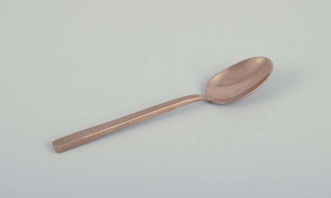 Sigvard Bernadotte „Scanline“ Besteck aus Messing. Tafelservice für sechs Personen. 36 Pieces im Angebot 1