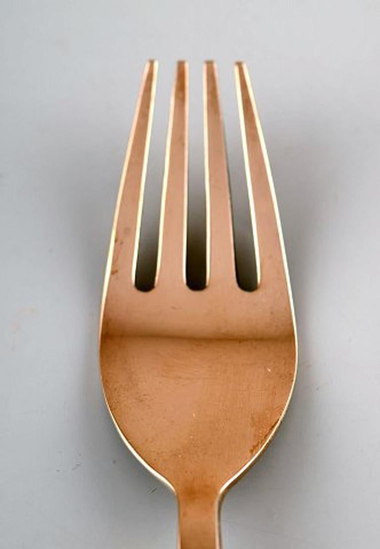 Sigvard Bernadotte 'Scanline' Cutlery in brass Complete for 4 Persons (Skandinavische Moderne)