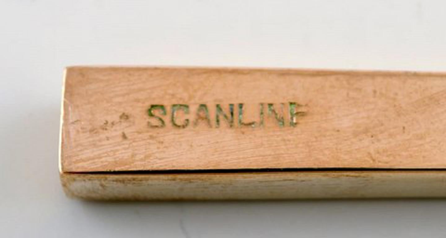 Danish Sigvard Bernadotte 'Scanline' Cutlery in Brass Complete for 4 P