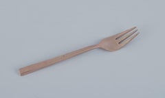 Sigvard Bernadotte 'Scanline'. Set of twelve cake forks in brass.