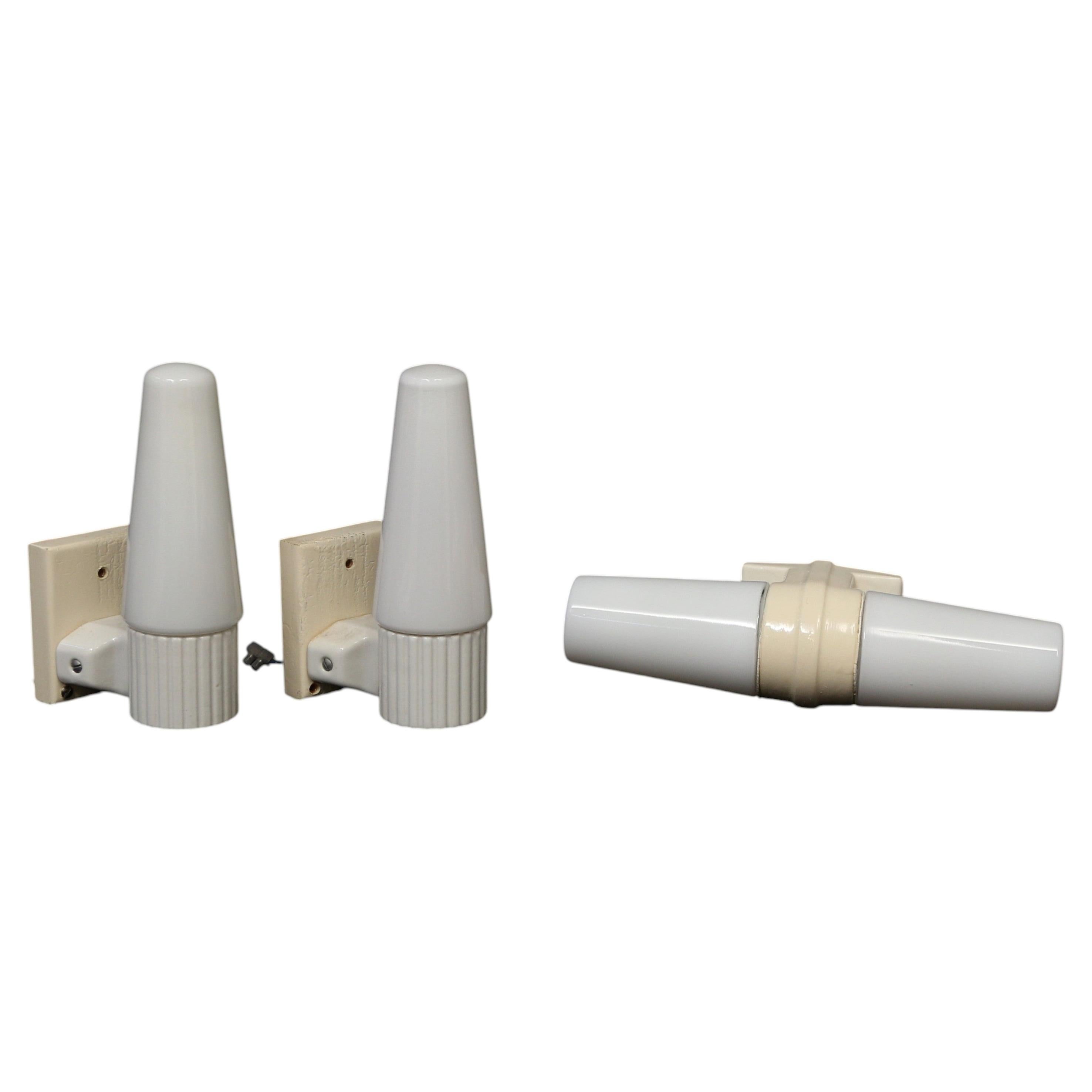 Sigvard Bernadotte Set of 3 Wall Lights for IFÖ Sweden, 1960s