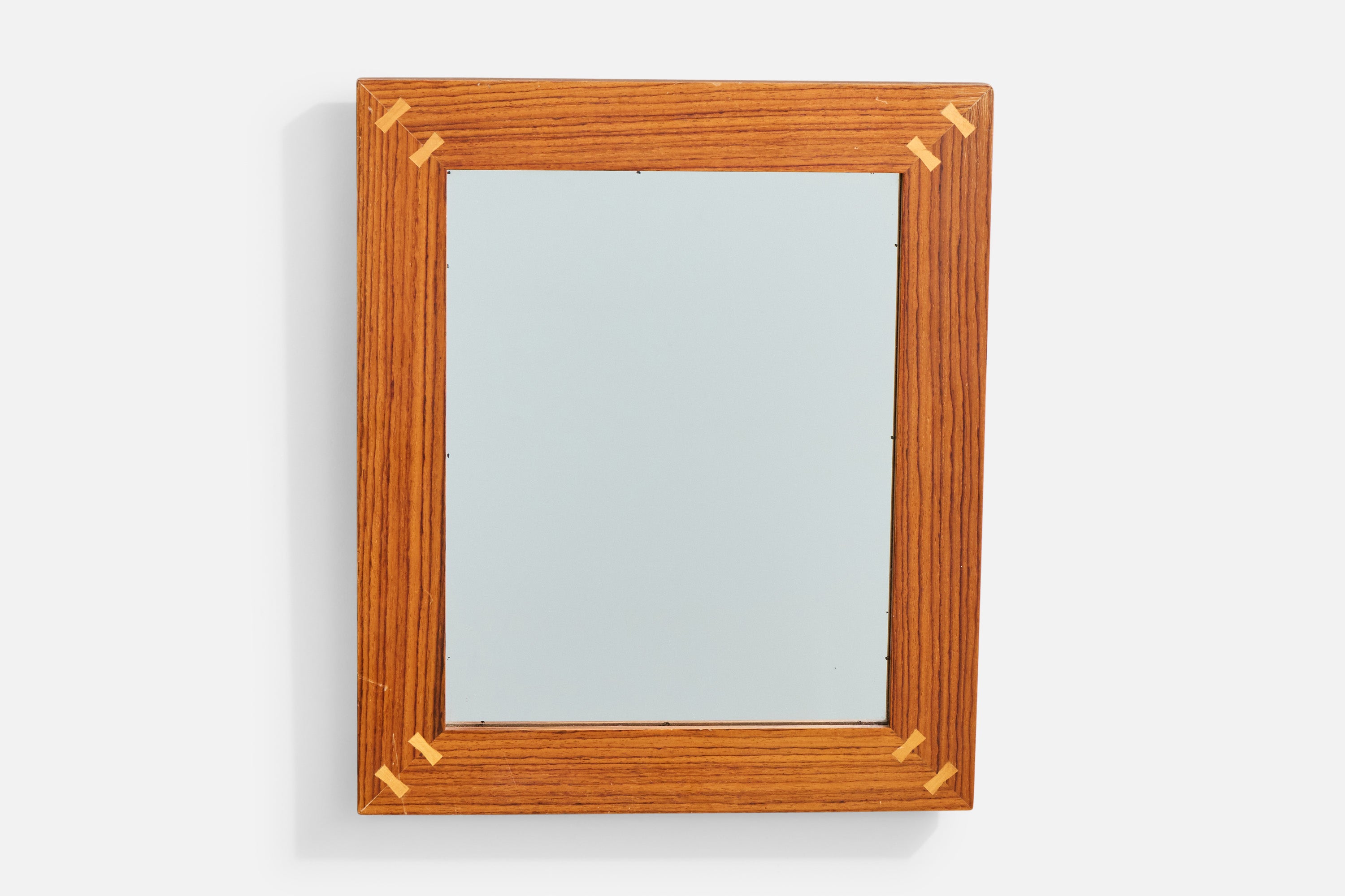 Sigvard Bernadotte, Miroir mural, bois de rose, Suède, années 1960 en vente