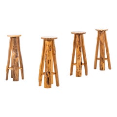 Sigvard Nilsson Bar Stools in Poplar Produced by Söwe in Sweden