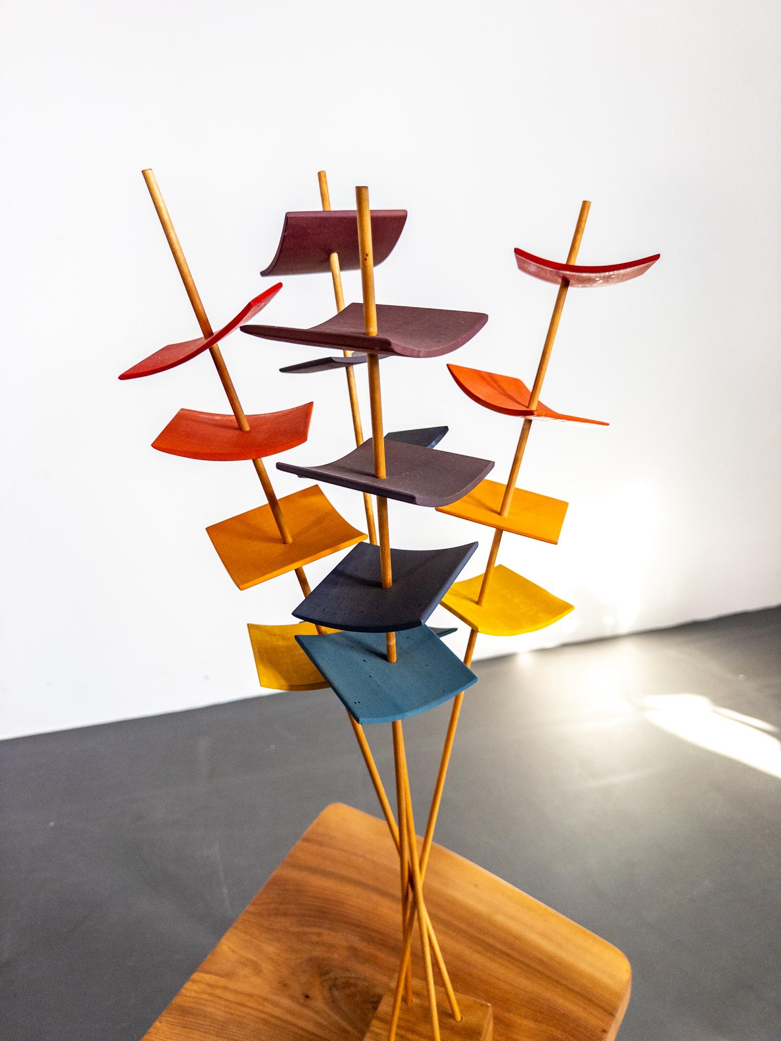 Scandinavo moderno Sigvard Nilsson per Söwe Konst, scultura in legno unica, Svezia, anni '70 in vendita