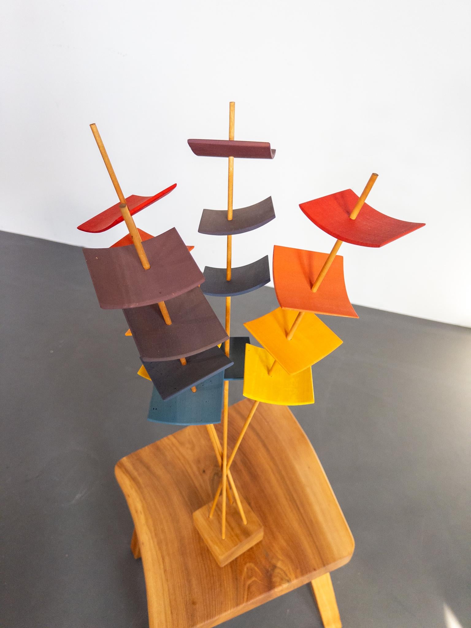 Fine XX secolo Sigvard Nilsson per Söwe Konst, scultura in legno unica, Svezia, anni '70 in vendita