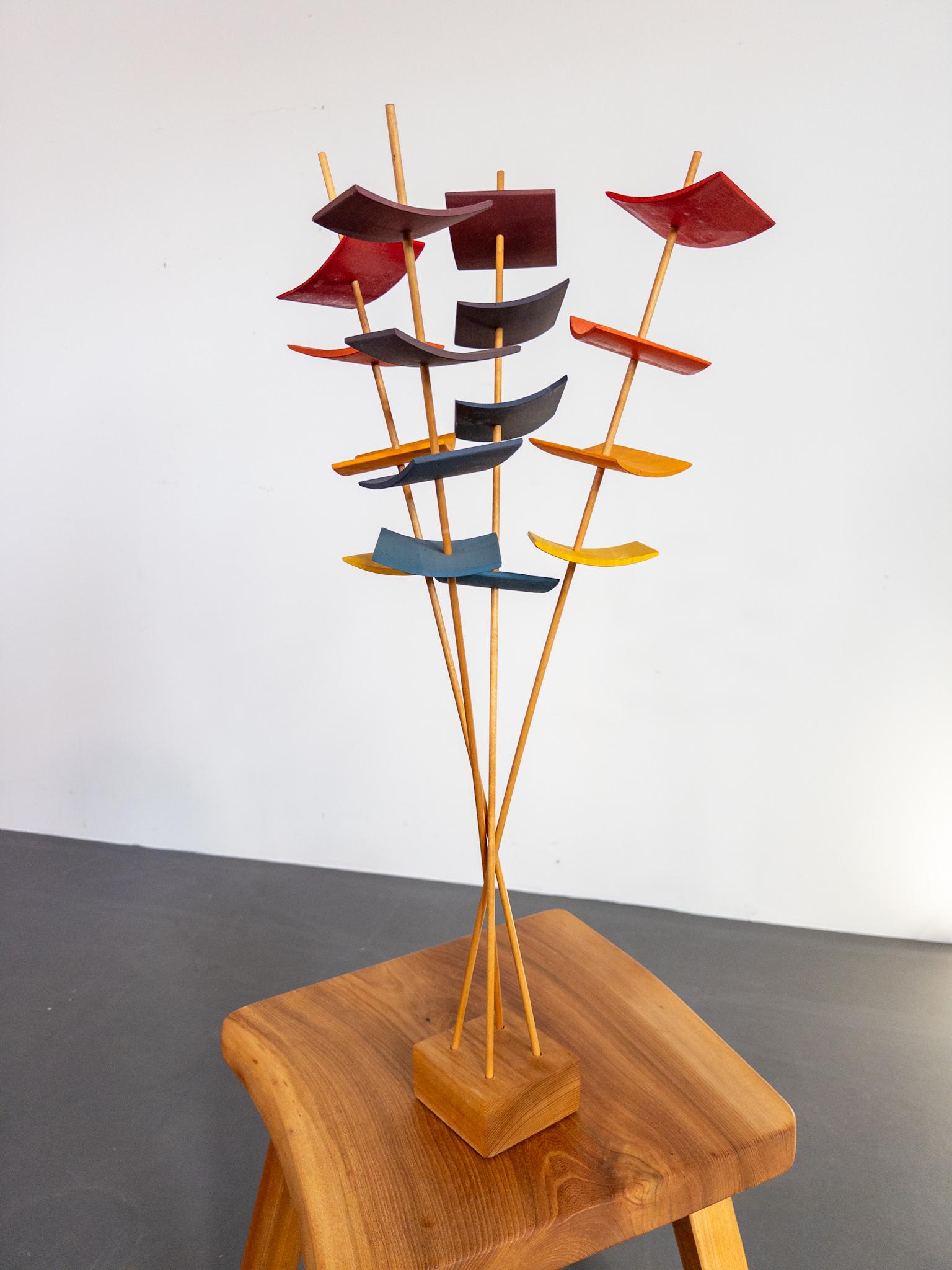 Legno Sigvard Nilsson per Söwe Konst, scultura in legno unica, Svezia, anni '70 in vendita