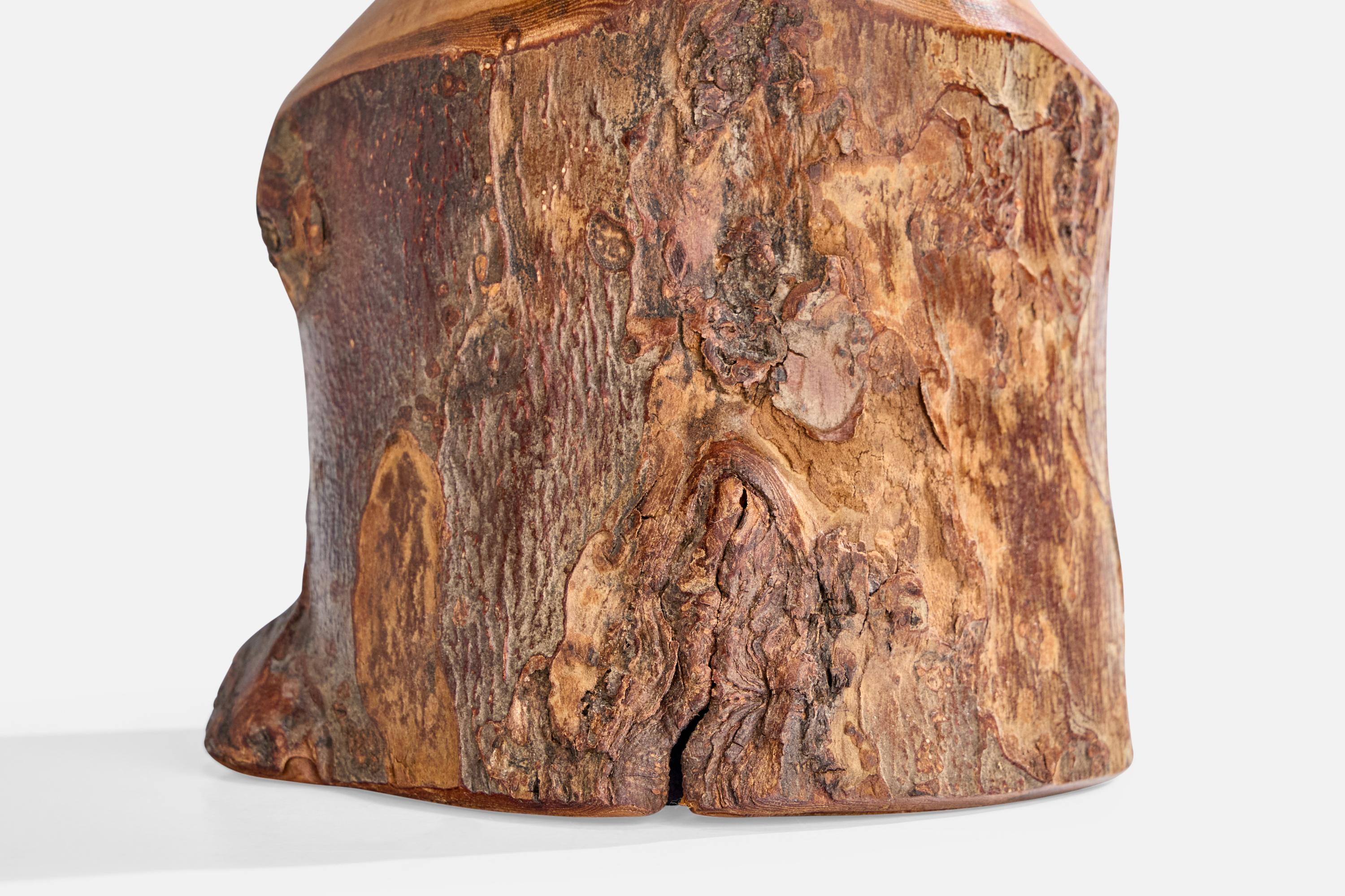 Sigvard Nilsson, Table Lamp, Cottonwood, Sweden, 1970s For Sale 4