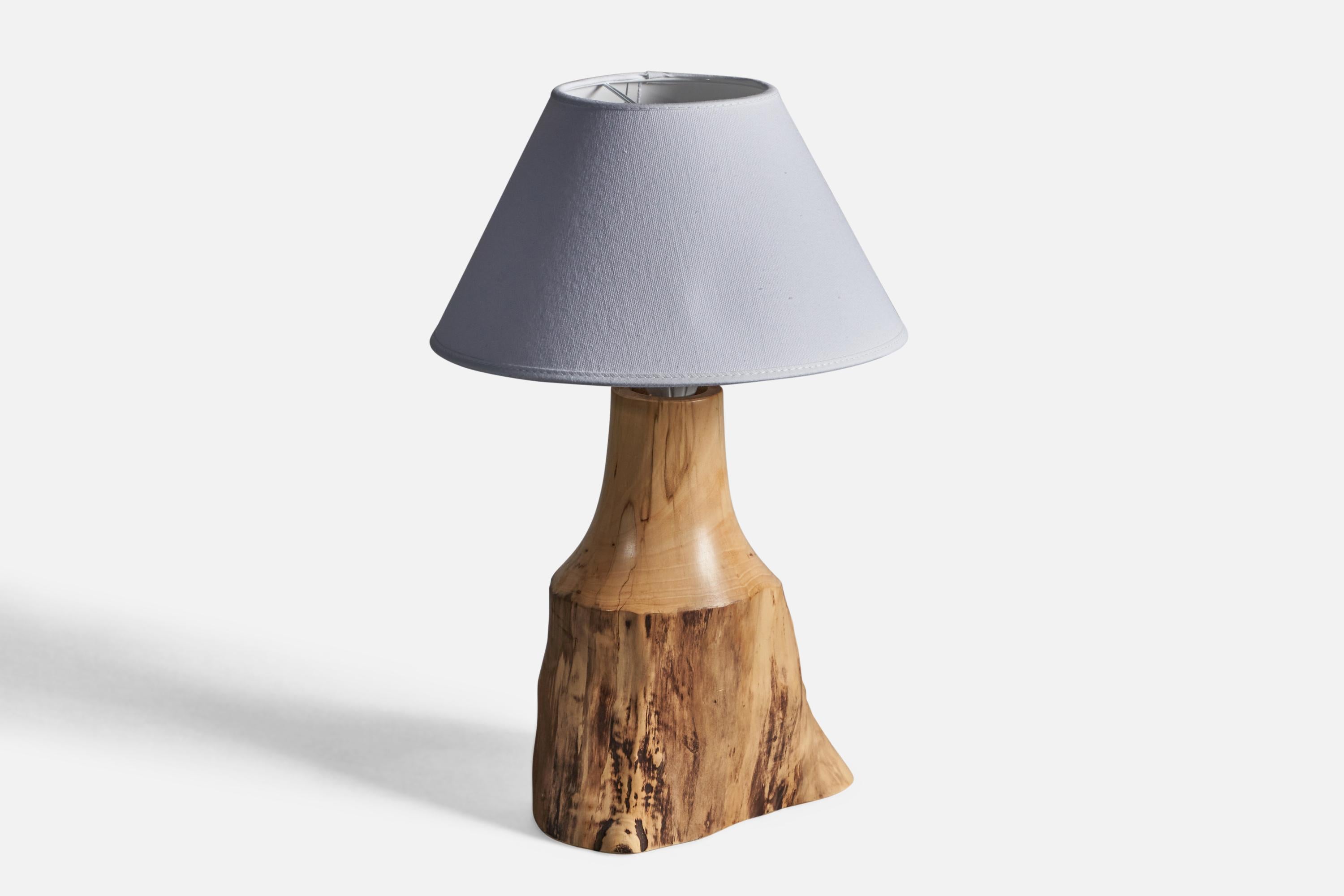 Post-Modern Sigvard Nilsson, Table Lamp, Cottonwood, Sweden, 1970s For Sale