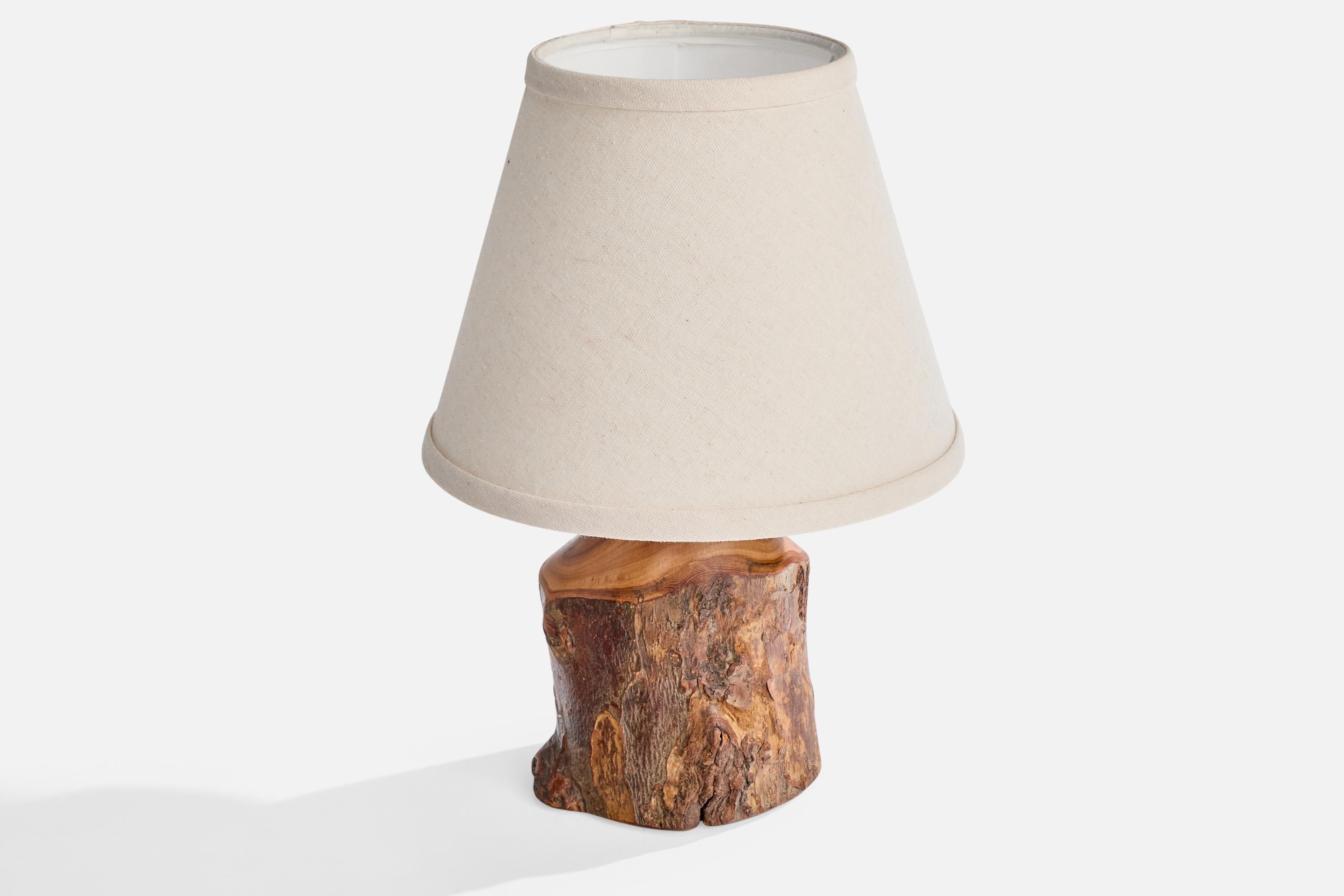 Swedish Sigvard Nilsson, Table Lamp, Cottonwood, Sweden, 1970s For Sale