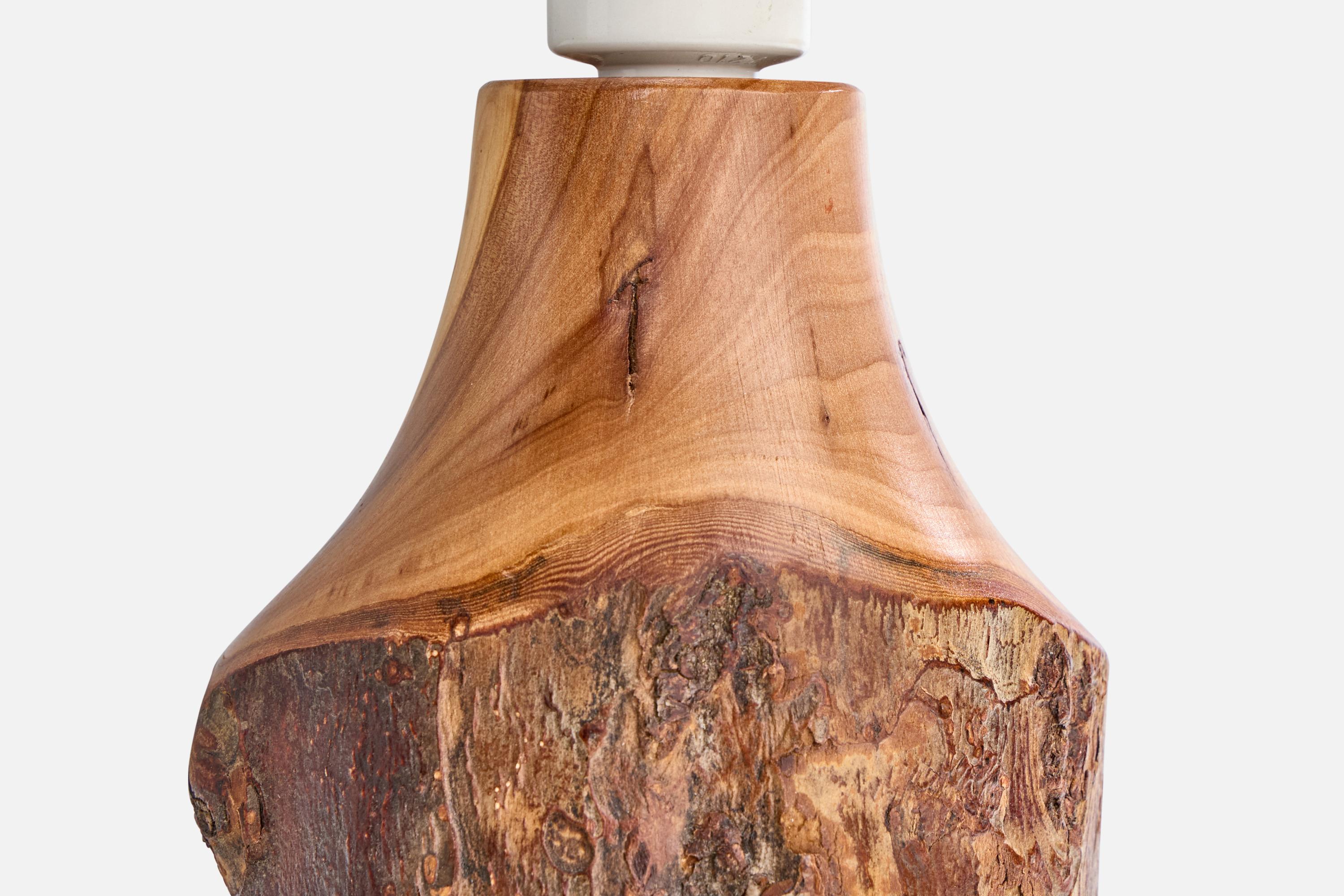 Sigvard Nilsson, Table Lamp, Cottonwood, Sweden, 1970s For Sale 2