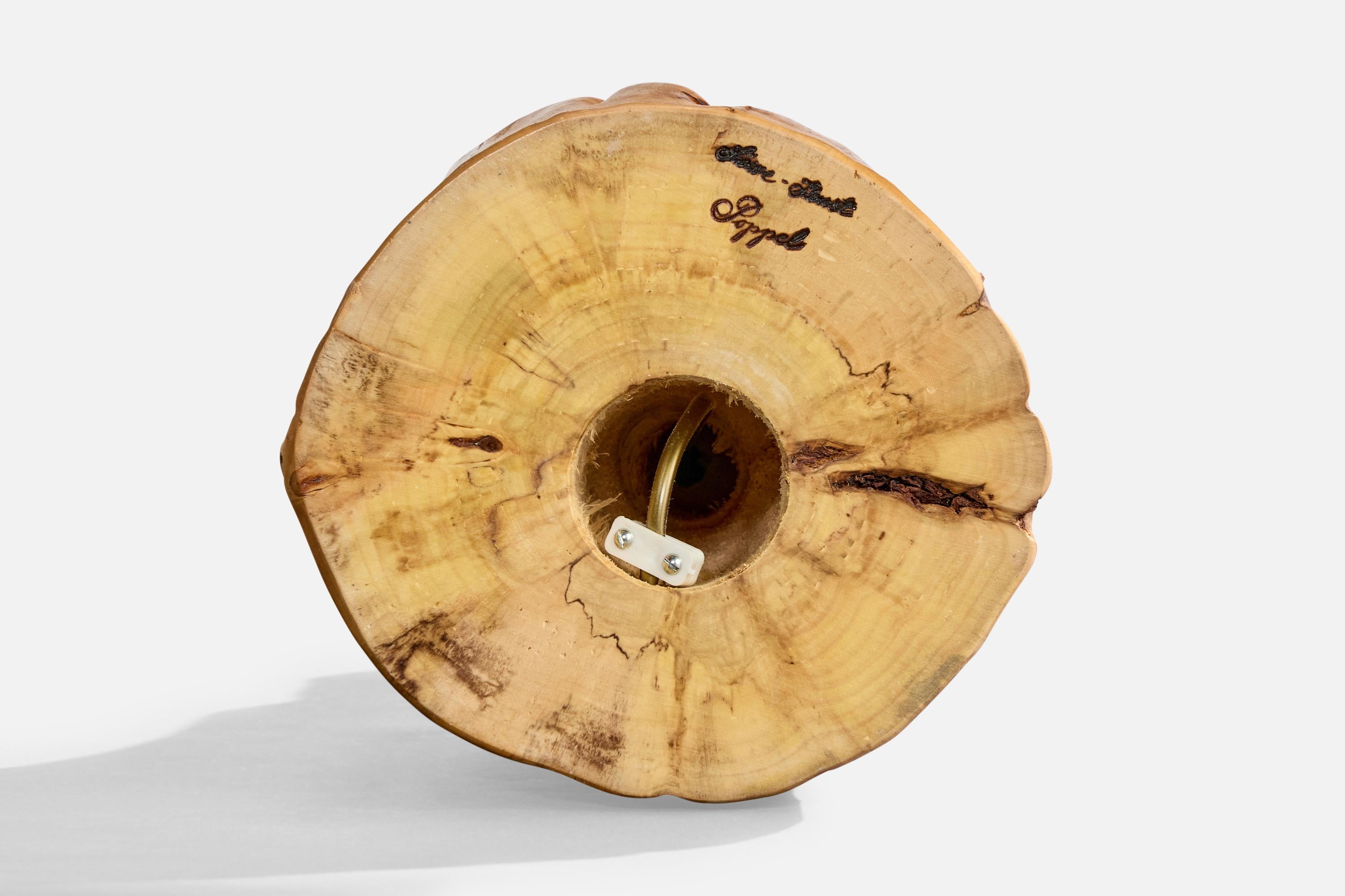 Sigvard Nilsson, lampes de table, bois de coton, Suède, 1970 en vente 4