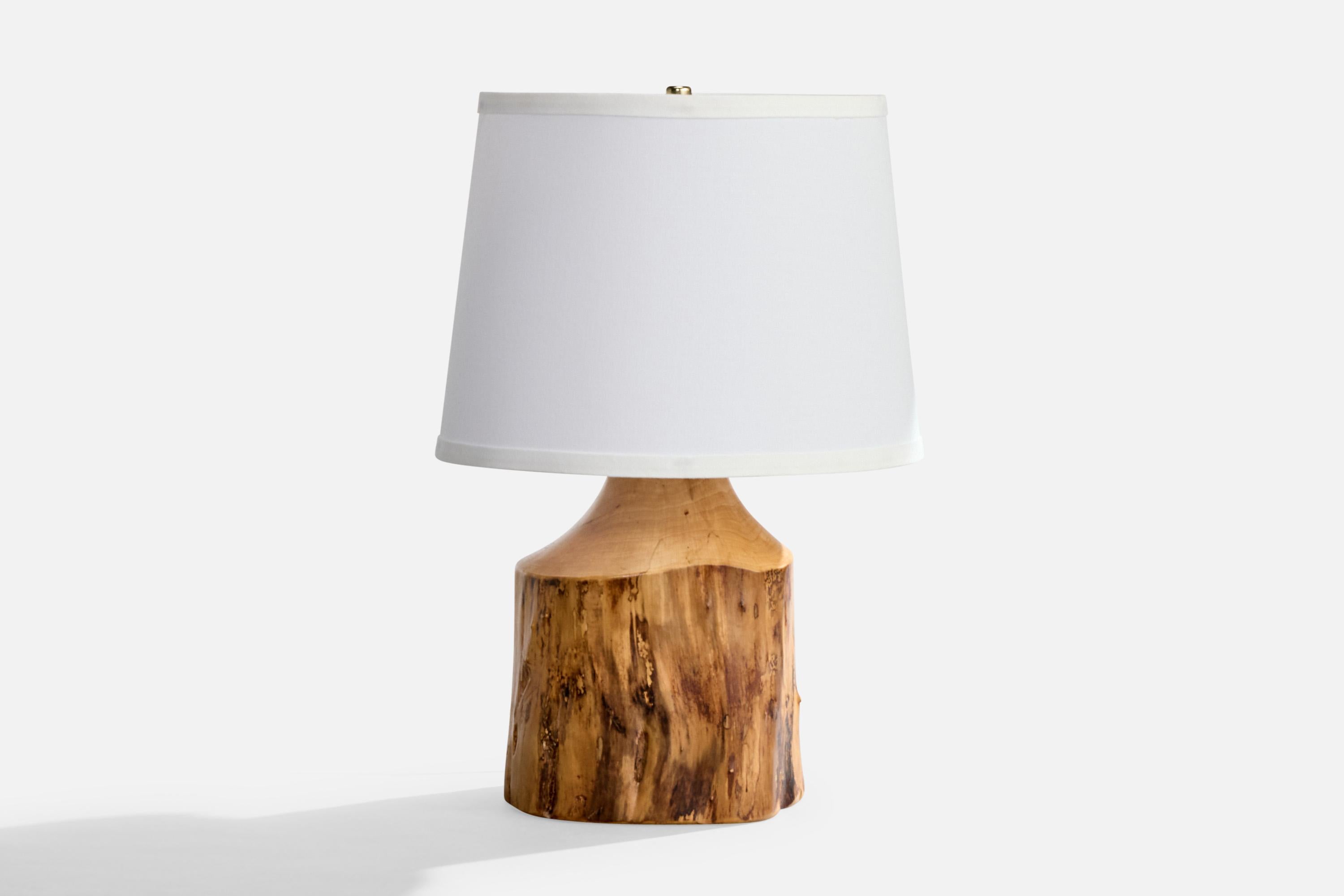 Suédois Sigvard Nilsson, lampes de table, bois de coton, Suède, 1970 en vente