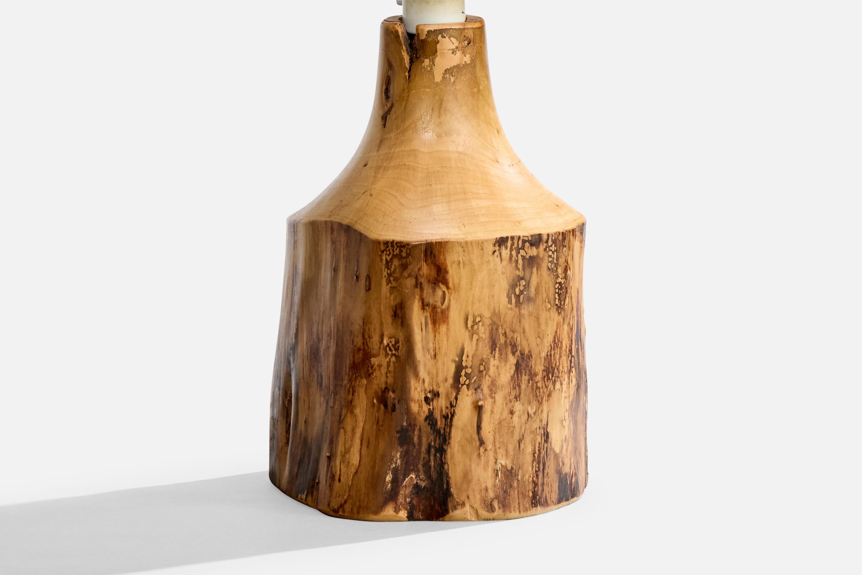 Fin du 20e siècle Sigvard Nilsson, lampes de table, bois de coton, Suède, 1970 en vente