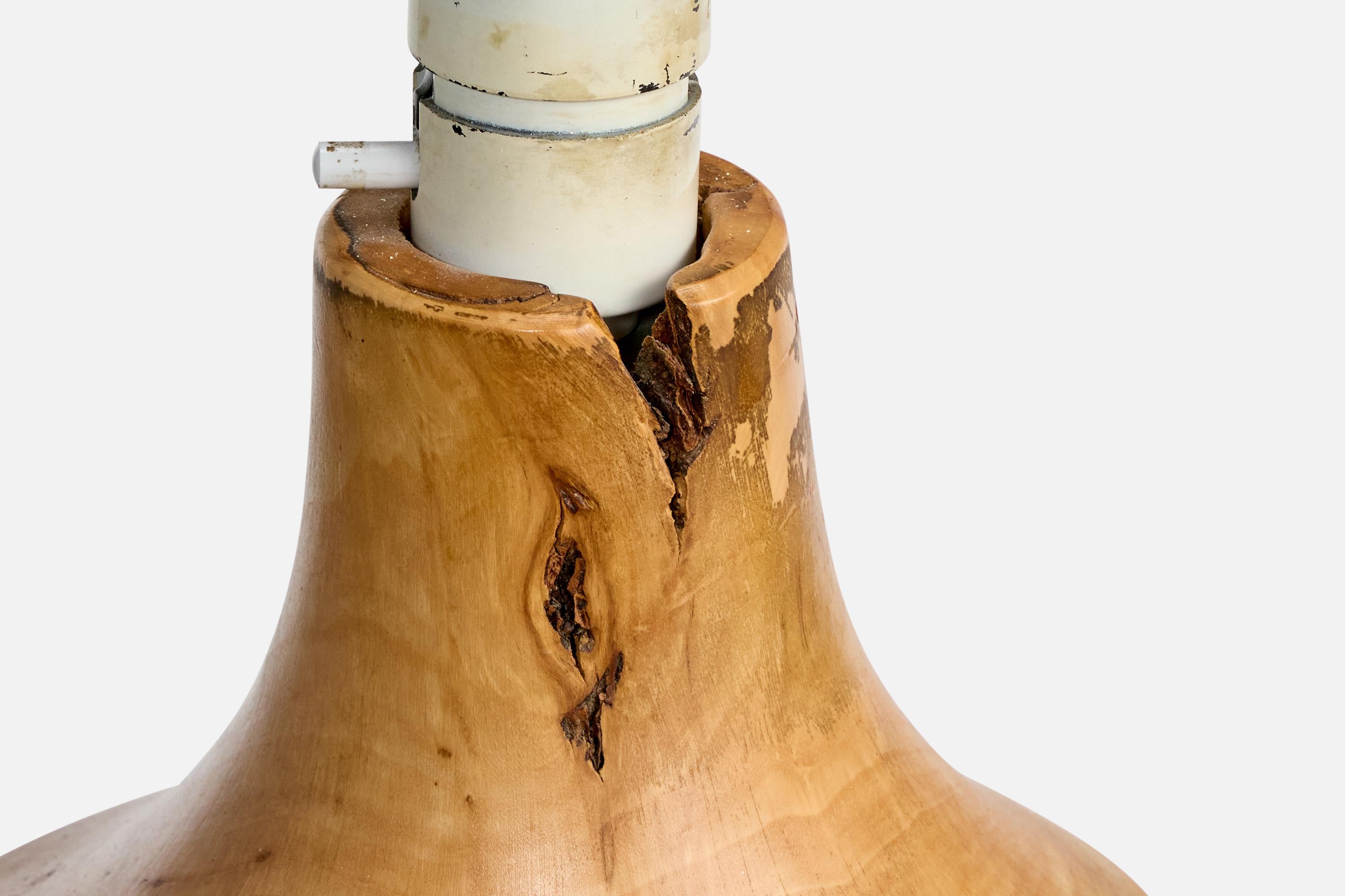 Sigvard Nilsson, lampes de table, bois de coton, Suède, 1970 en vente 2