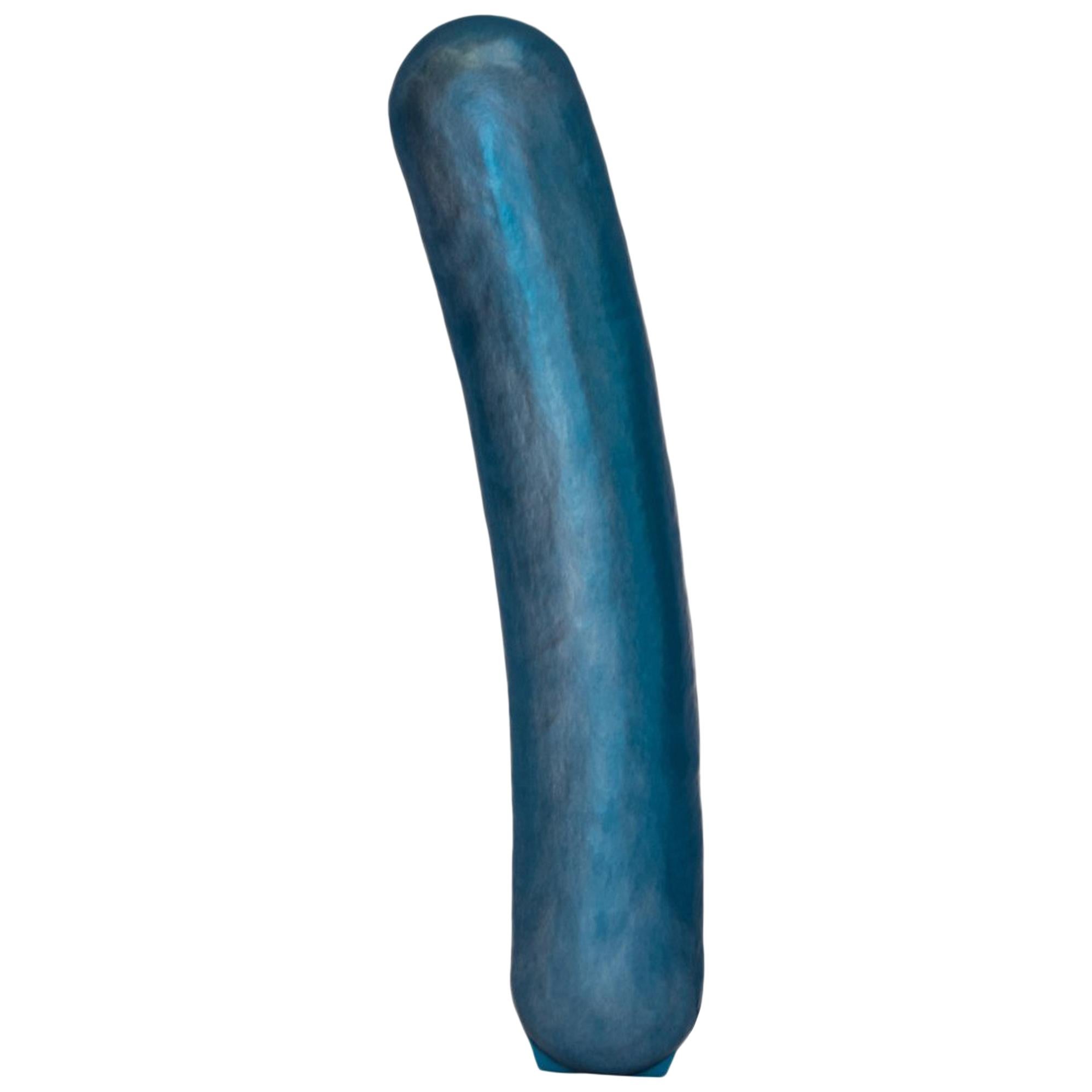 Sigve Knutson Lámpara de pie de aluminio anodizado y martillado azul, 2018 en venta