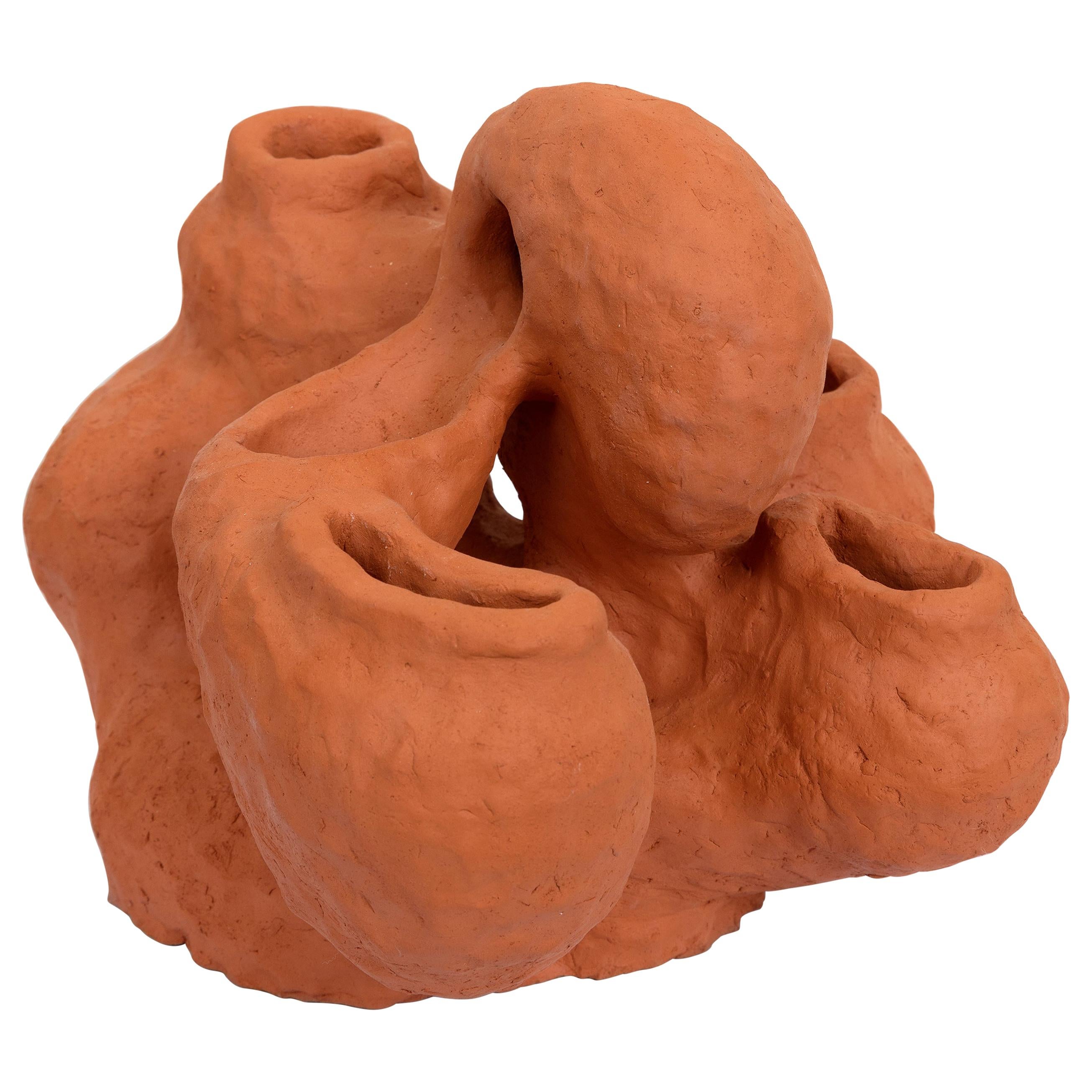 Sigve Knutson Red Clay Cluster Sculpture For Sale