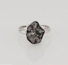 Sihote-Alin meteorite silver ring