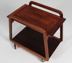 Sika Møbler, bar cart in rosewood and formica