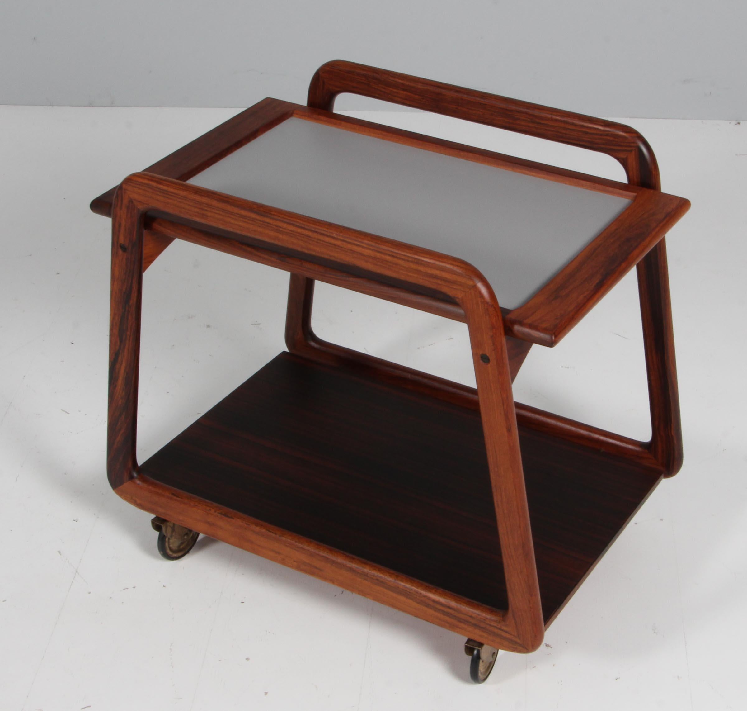 Mid-20th Century Sika Møbler, bar cart in rosewood and formica