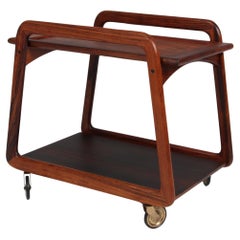 Vintage Sika Møbler, bar cart in rosewood and formica