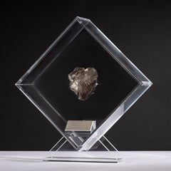 Sikhote Alin Meteorite de Sibérie, Russie, présentée dans une exposition en acrylique personnalisée