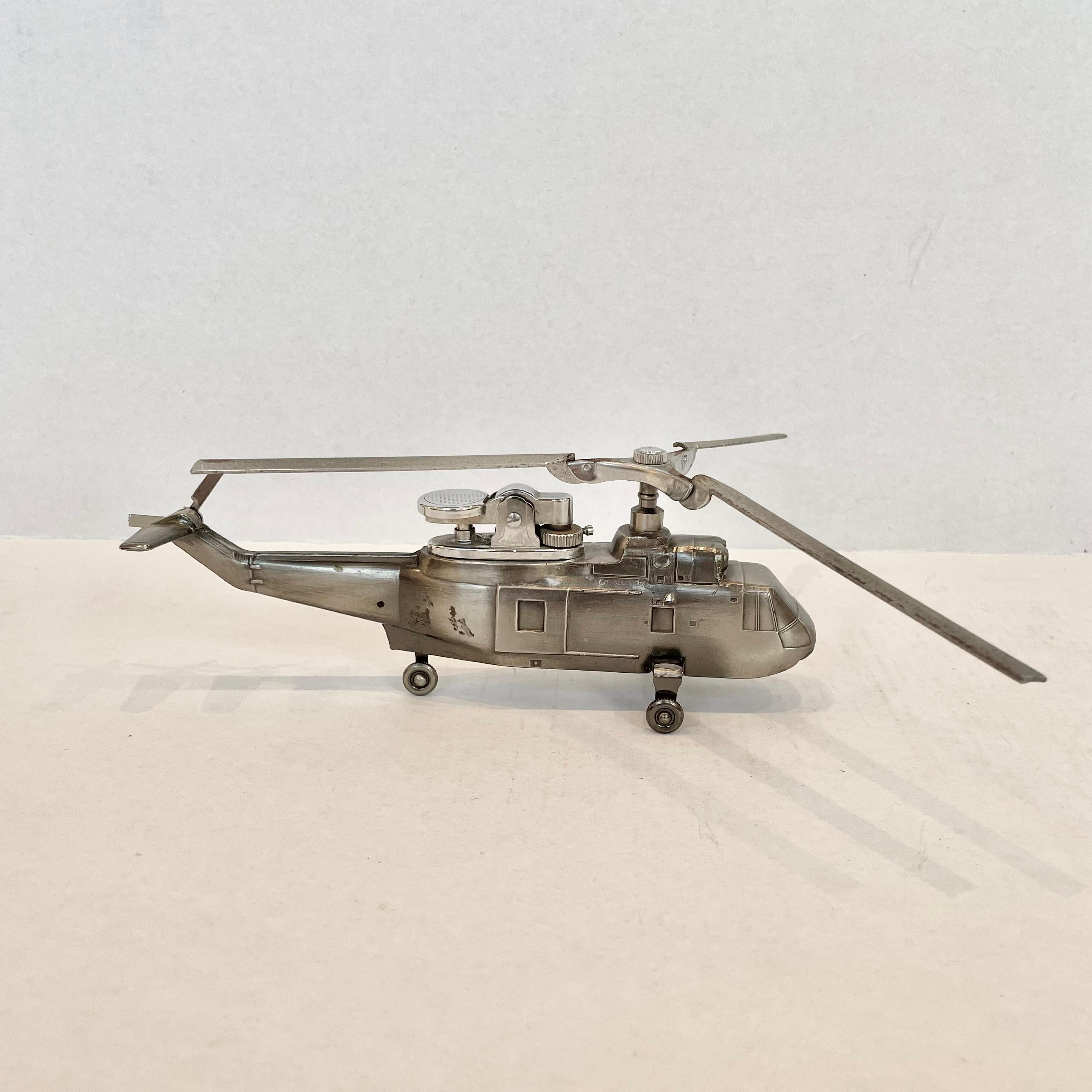 Metal Sikorsky Helicopter Lighter, 1980s Japan For Sale