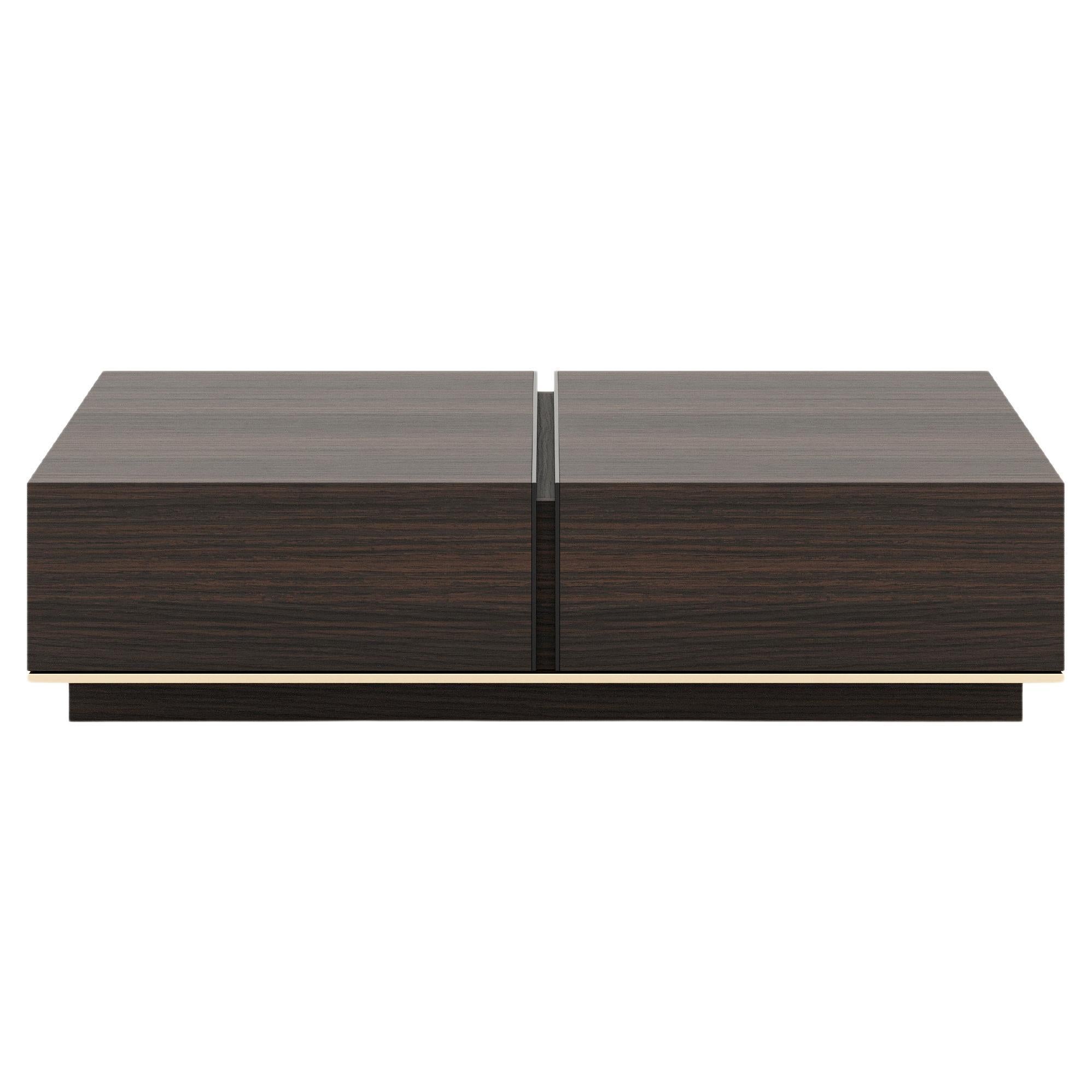 Modern coffee table with storage fully customisable by Laskasas For Sale