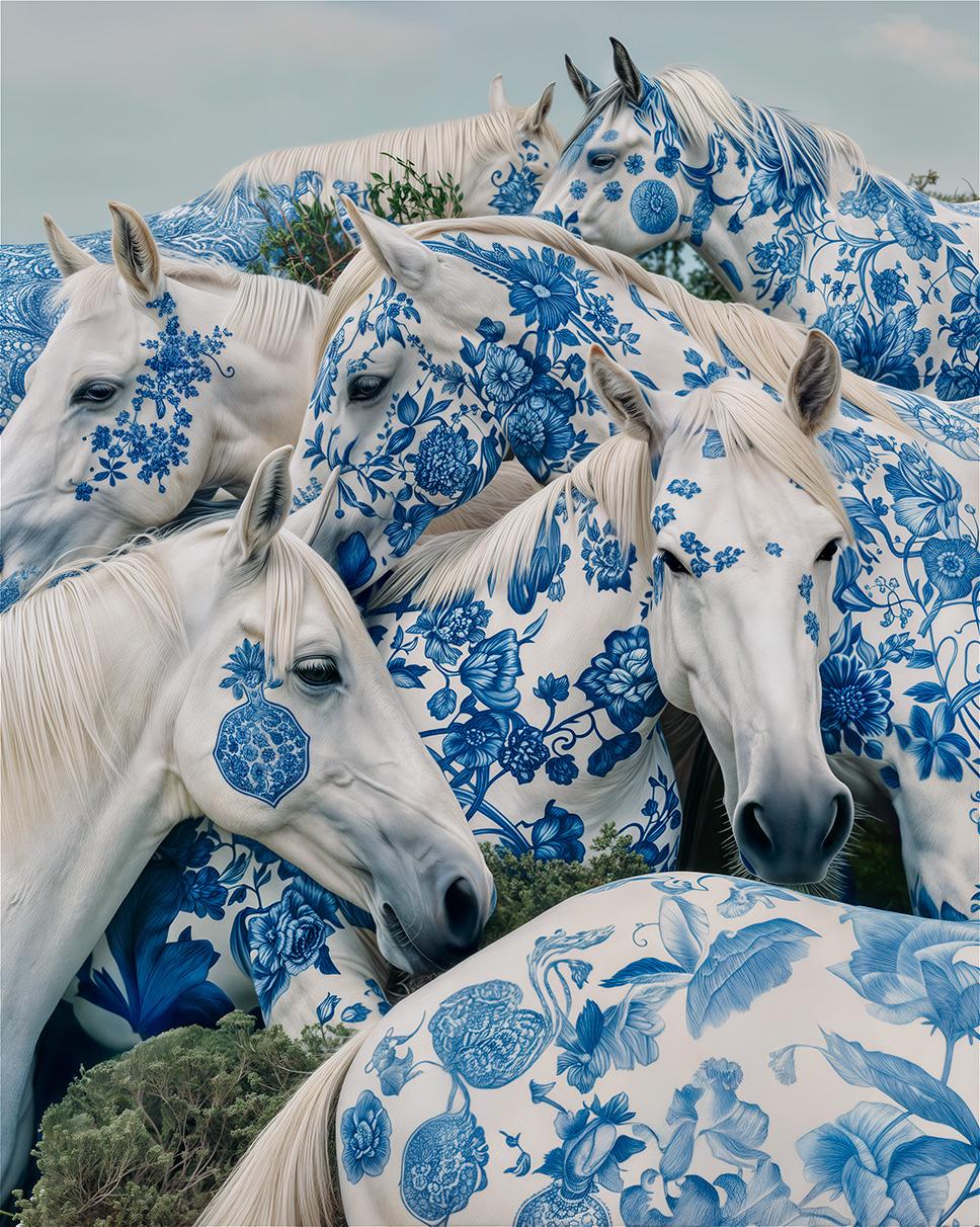 Animal Print Sila Sehrazat Yucel - Bleu Delft