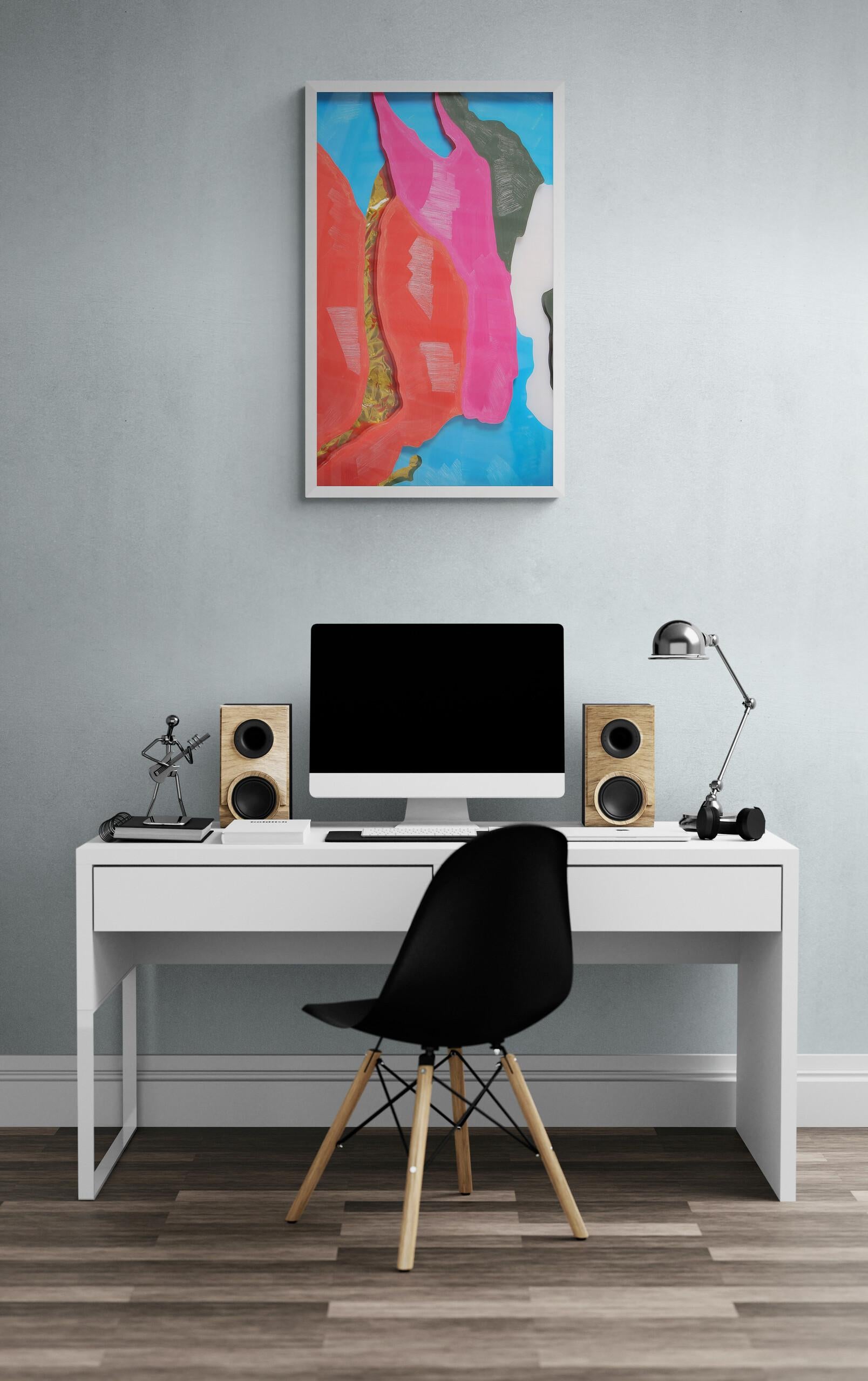 Untitled Abstract Composition (Gold Foil, Unique, FRAMED) (~75% OFF) 2