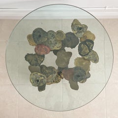 Silas Seandal Lily Pad Mixed Metal Vintage Coffee Table