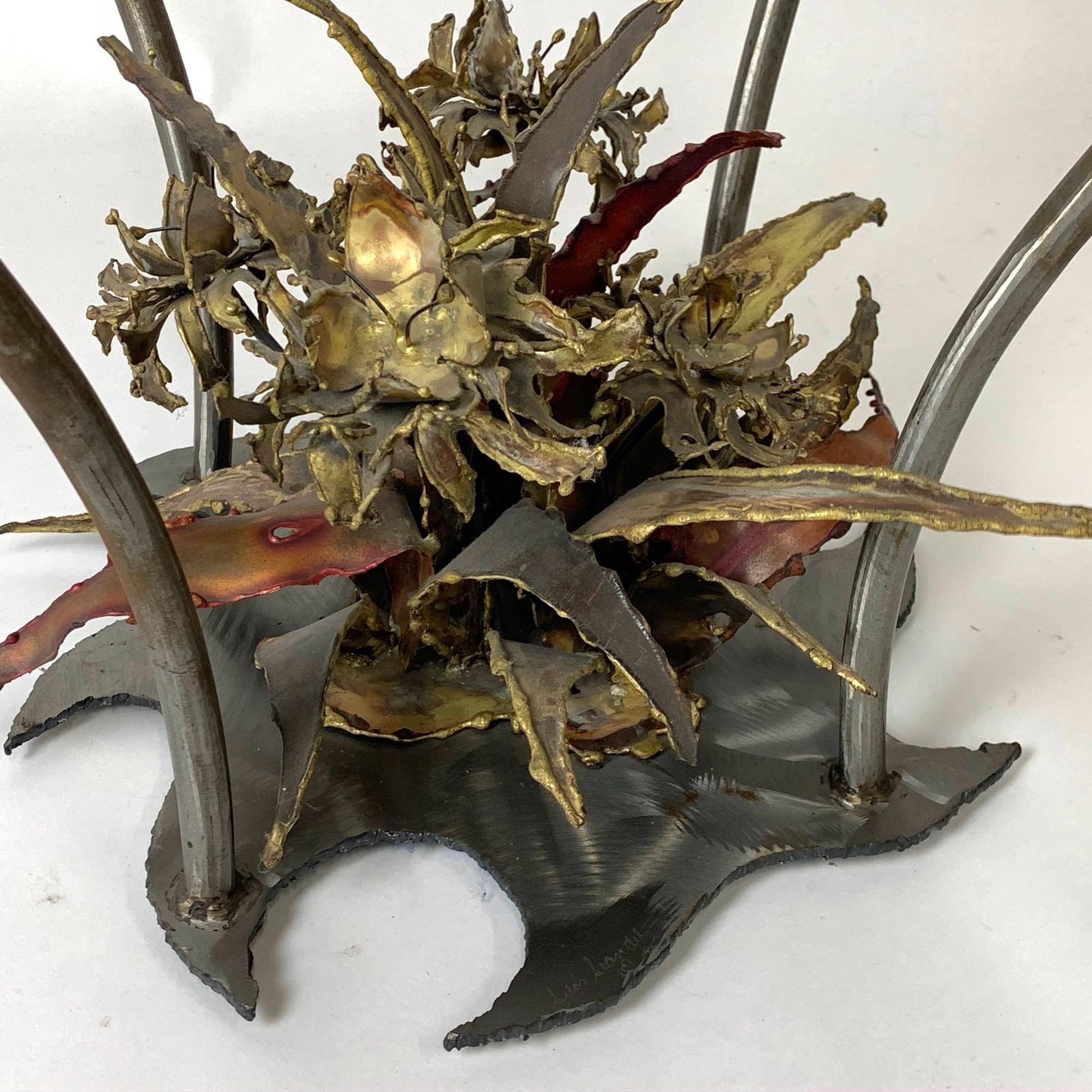 Silas Seandal Studio Brutalist Bloom Welded Bronze, Steel, & Copper Coffee Table 5