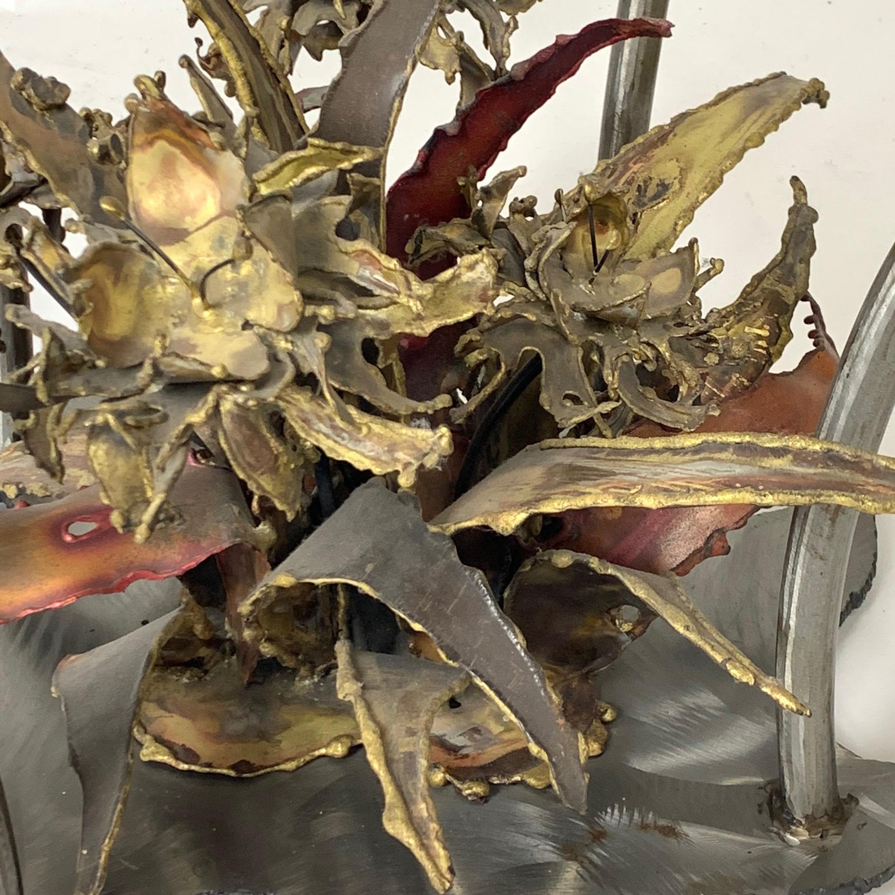 Silas Seandal Studio Brutalist Bloom Welded Bronze, Steel, & Copper Coffee Table 7