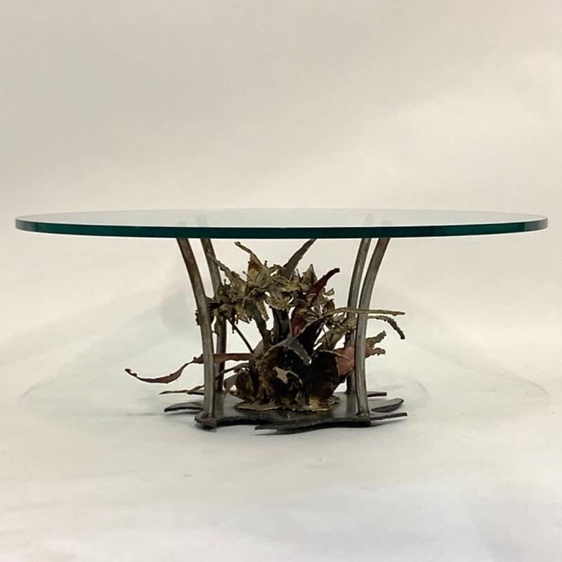 Silas Seandal Studio Brutalist Bloom Welded Bronze, Steel, & Copper Coffee Table In Good Condition In Hudson, NY