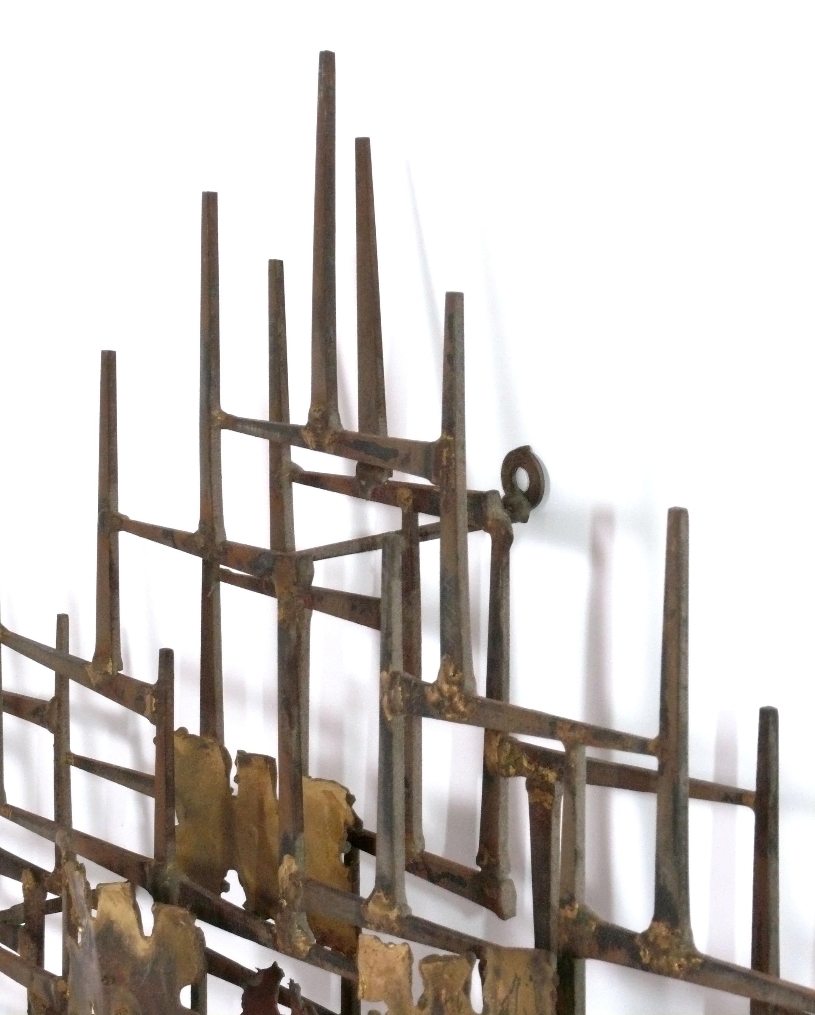 Silas Seandel Abstract Metal Wall Sculpture Mid Century Modern Art 33