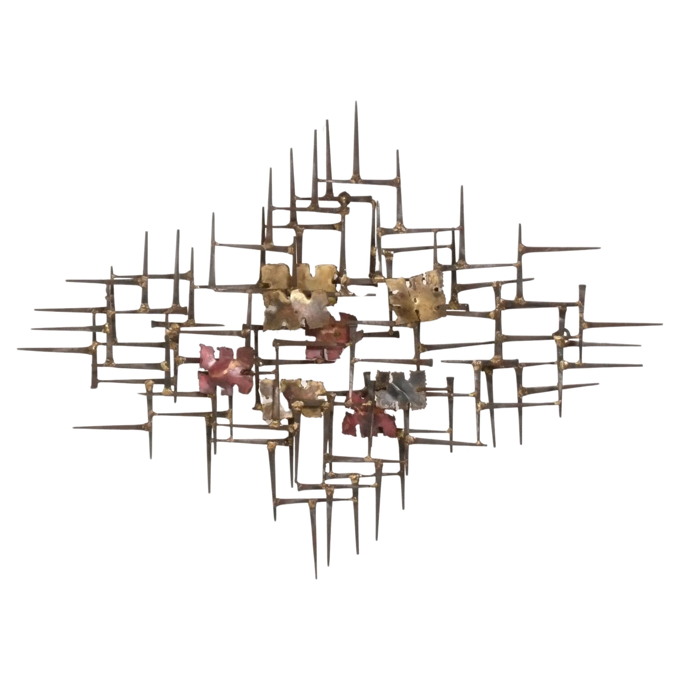 Silas Seandel Abstract Metal Wall Sculpture Mid Century Modern Art 33" x 25" For Sale