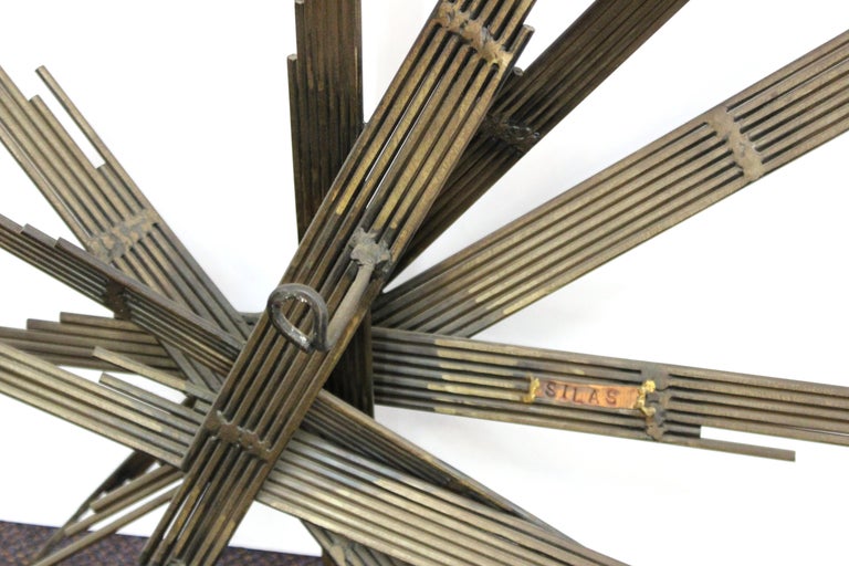 Silas Seandel American Brutalist Abstract Wall Sculpture in Metal at