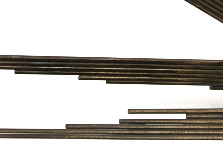 Silas Seandel American Brutalist Abstract Wall Sculpture in Metal at