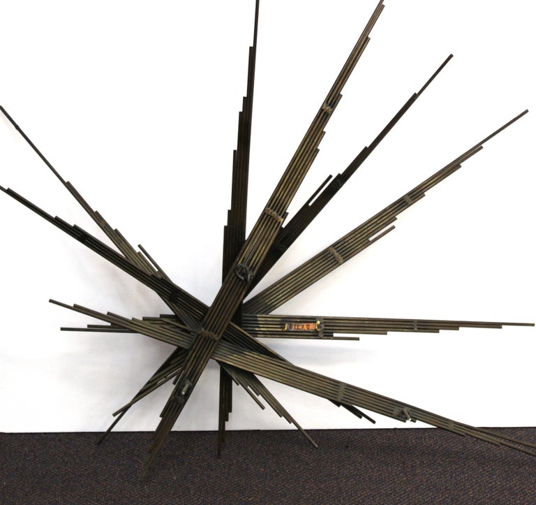 Silas Seandel American Brutalist Abstract Wall Sculpture in Metal at