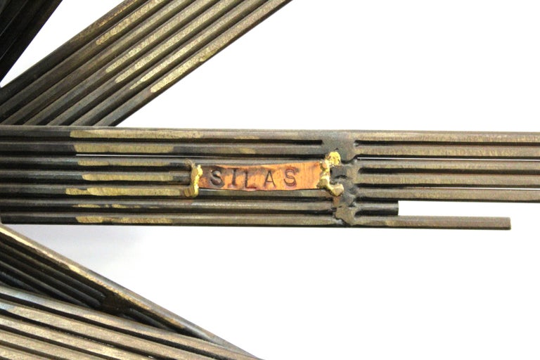 Silas Seandel American Brutalist Abstract Wall Sculpture in Metal at